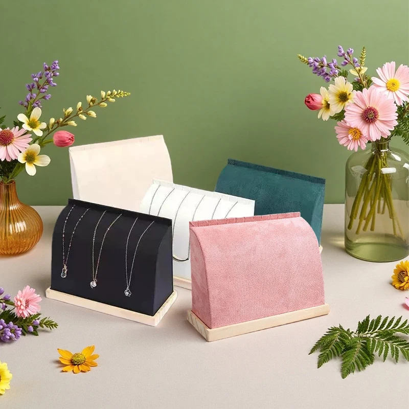 

Модное основание из цельного дерева, большой размер, подставка для ювелирных изделий, деревянная несколько мольбертов, витрина, держатель для хранения, удобное для ожерелья