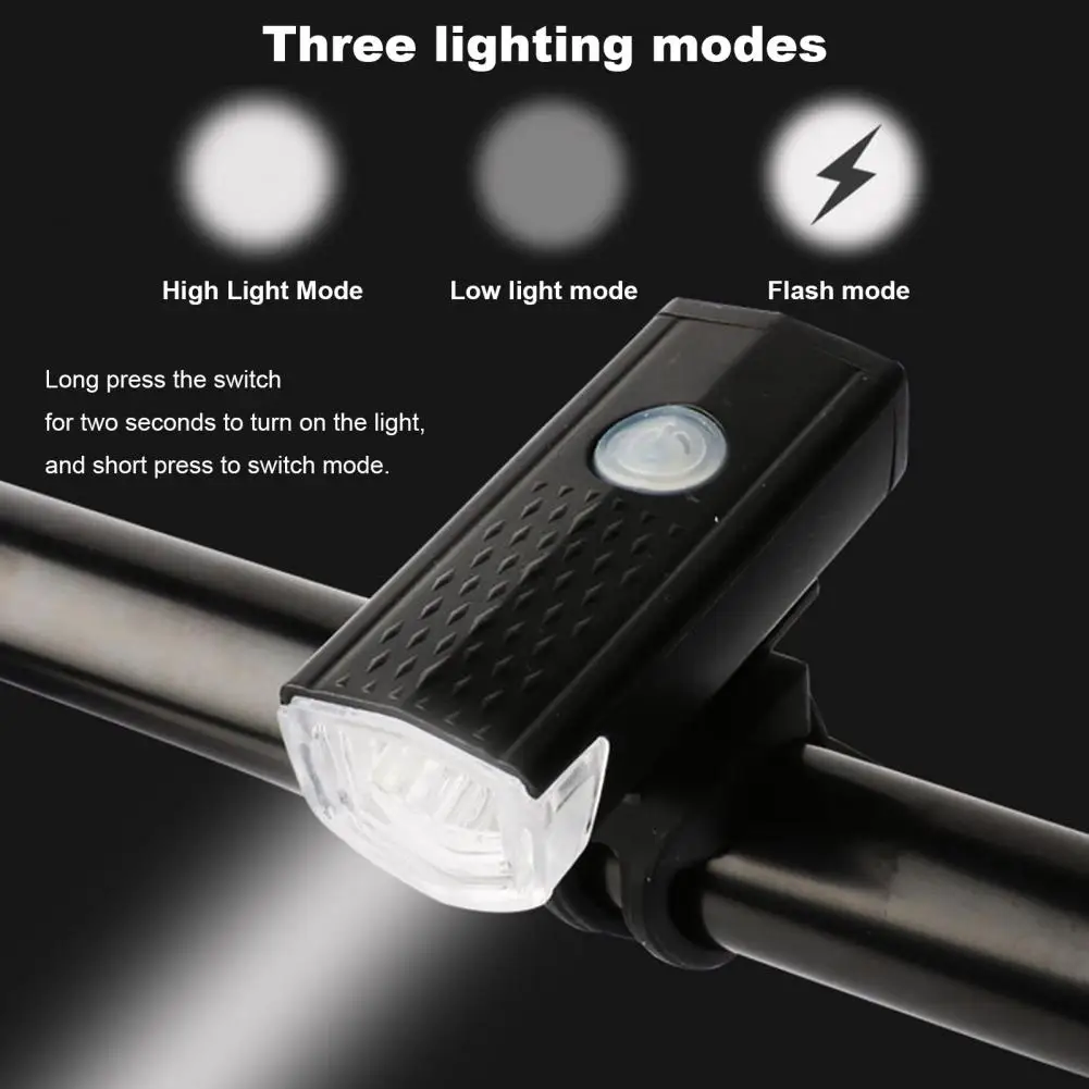 Luces delanteras para bicicleta de montaña, faro LED recargable vía USB, resistente al agua, luz de advertencia de seguridad, accesorios de ciclismo, 2024