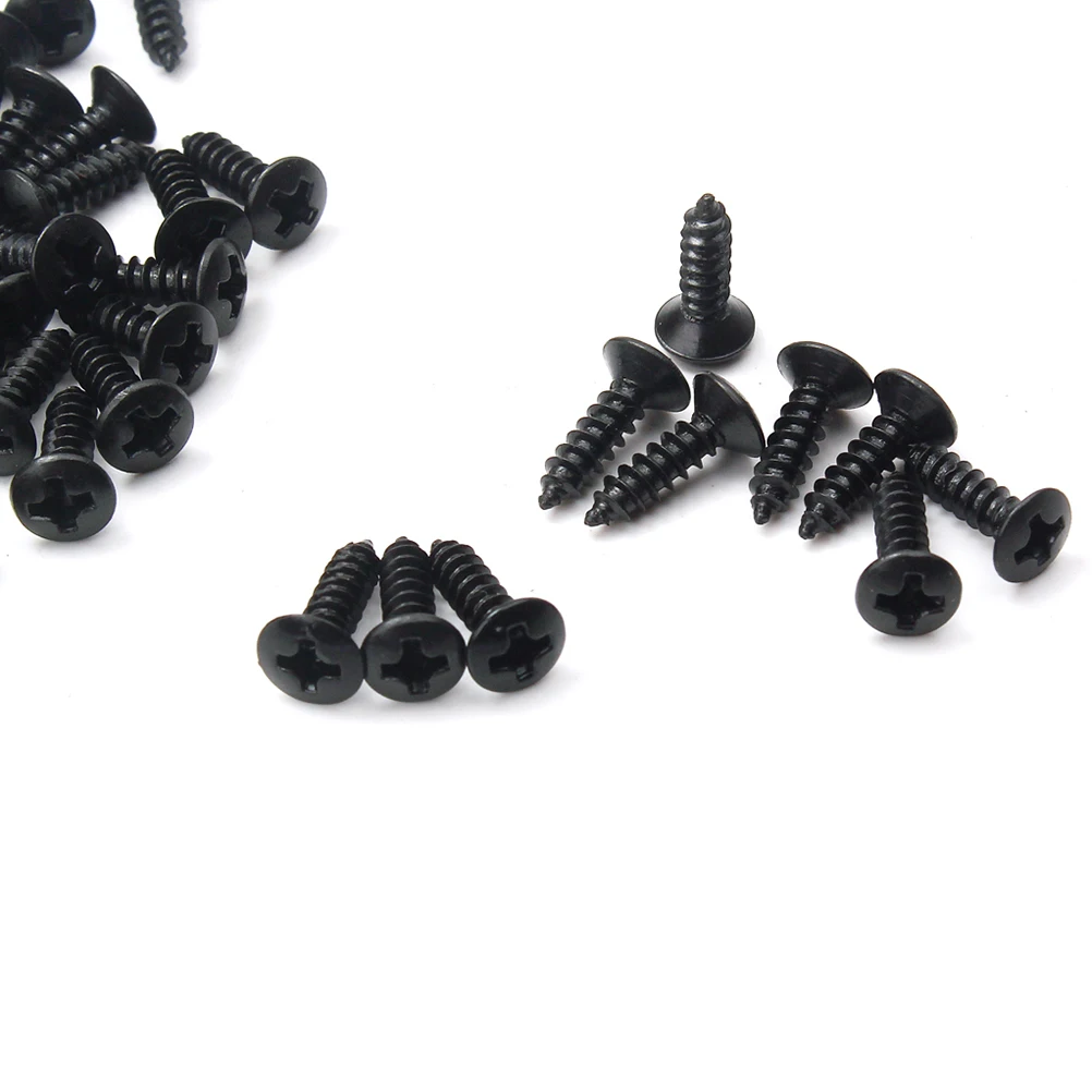 

100pcs Guitar Durable Metal Bass Replacement Parts Pickguard Screw Guitar Pickguard Screw Jack Cover Plate Accessories