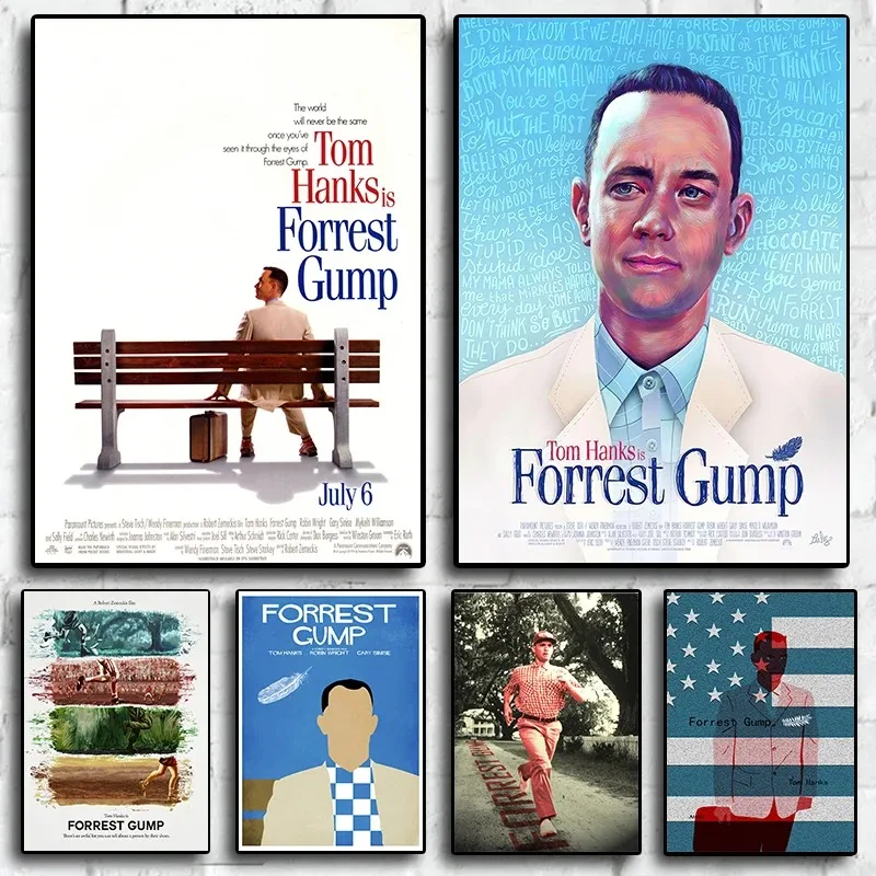 80s classic Movie Forrest Gump Posters for Minimalist Film Canvas Painting Wall Art interior poster Home living Decor Art Decor