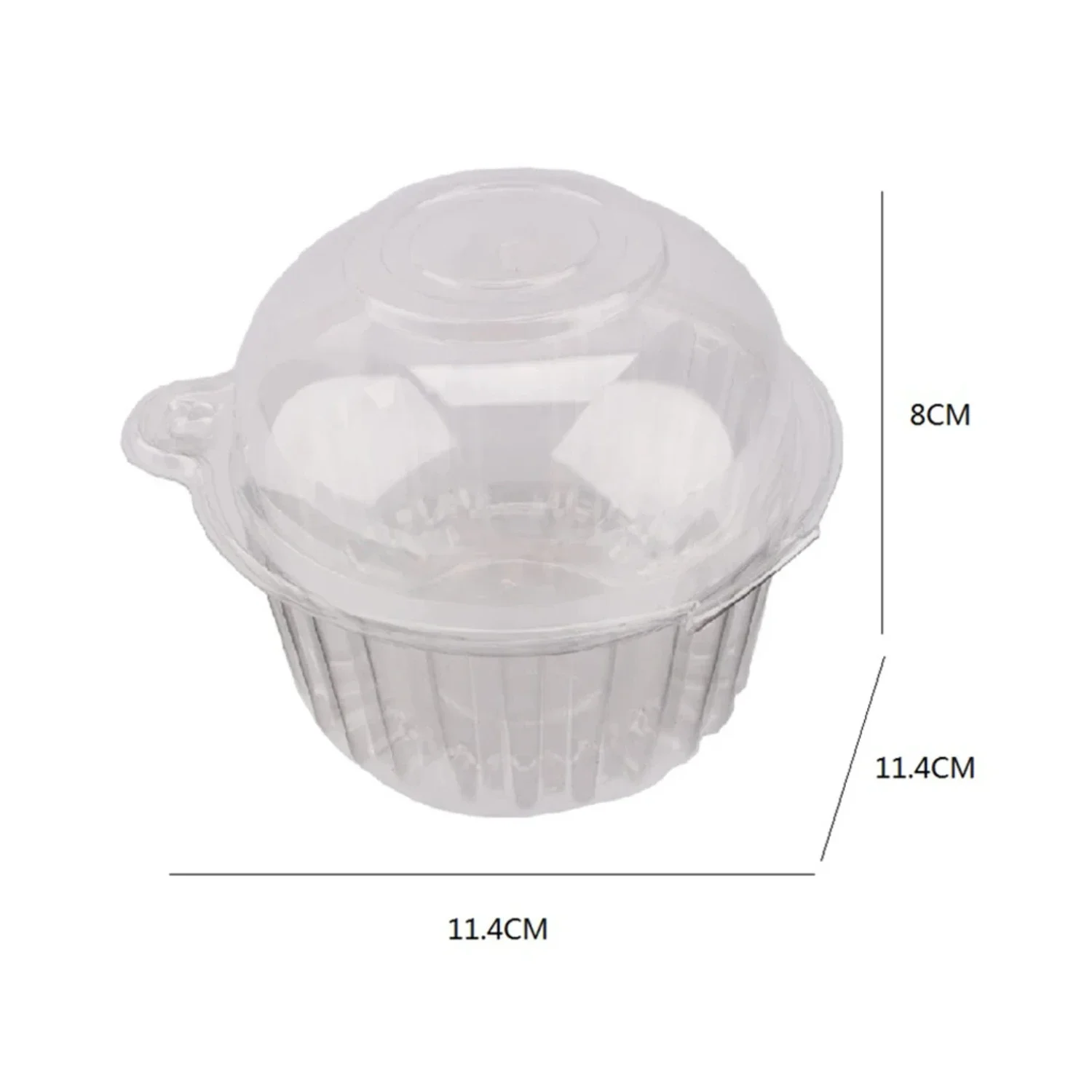 Convenient and hygienic clear dome disposable plastic single cupcake muffin holders - Ideal storage solution for delicious baked