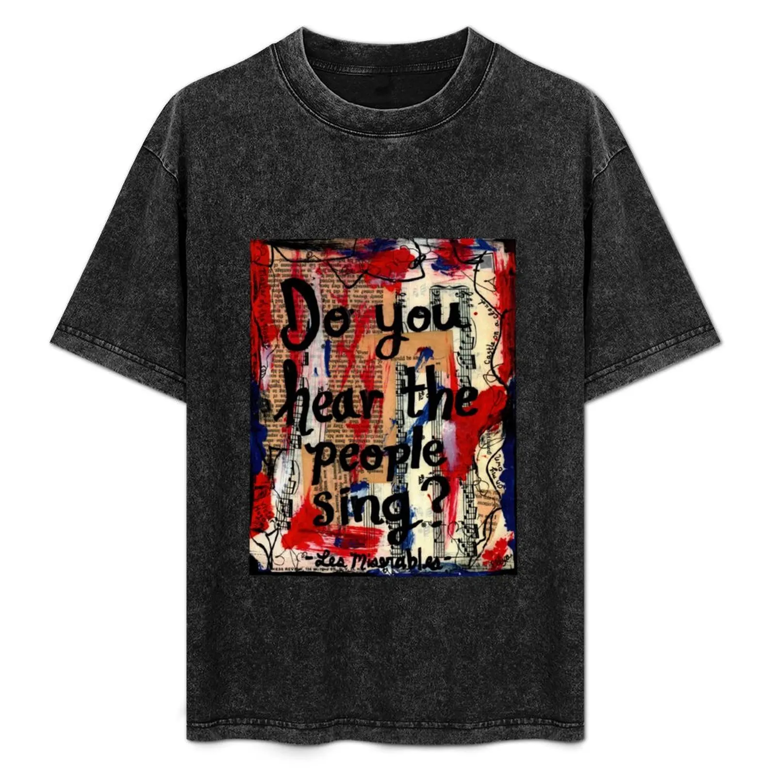 

Les Miserables broadway musical theater theatre quote lyrics painting T-Shirt Utility Work Short Sleeve Top