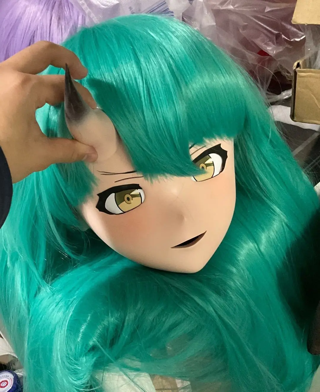 

(RB20227)Customize Full Head Quality Handmade Female/Girl Resin Japanese Anime Cartoon Character ‘Mea’ Kig Cosplay Kigurumi Mask