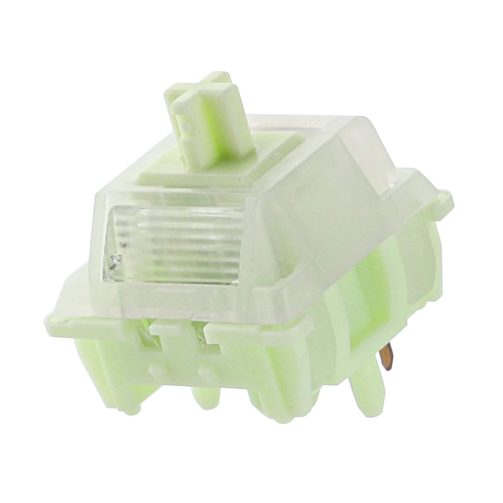 100 PCS KiiBOOM Mossy 5-Pin Pre-Lubed Linear Silent Switches Set with POM Stem & Light Diffuser Compatible with MX Keycaps