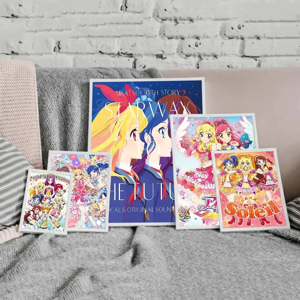 Aikatsu Anime Cartoon Classic Vintage Posters Whitepaper Prints Posters Artwork Kawaii Room Decor