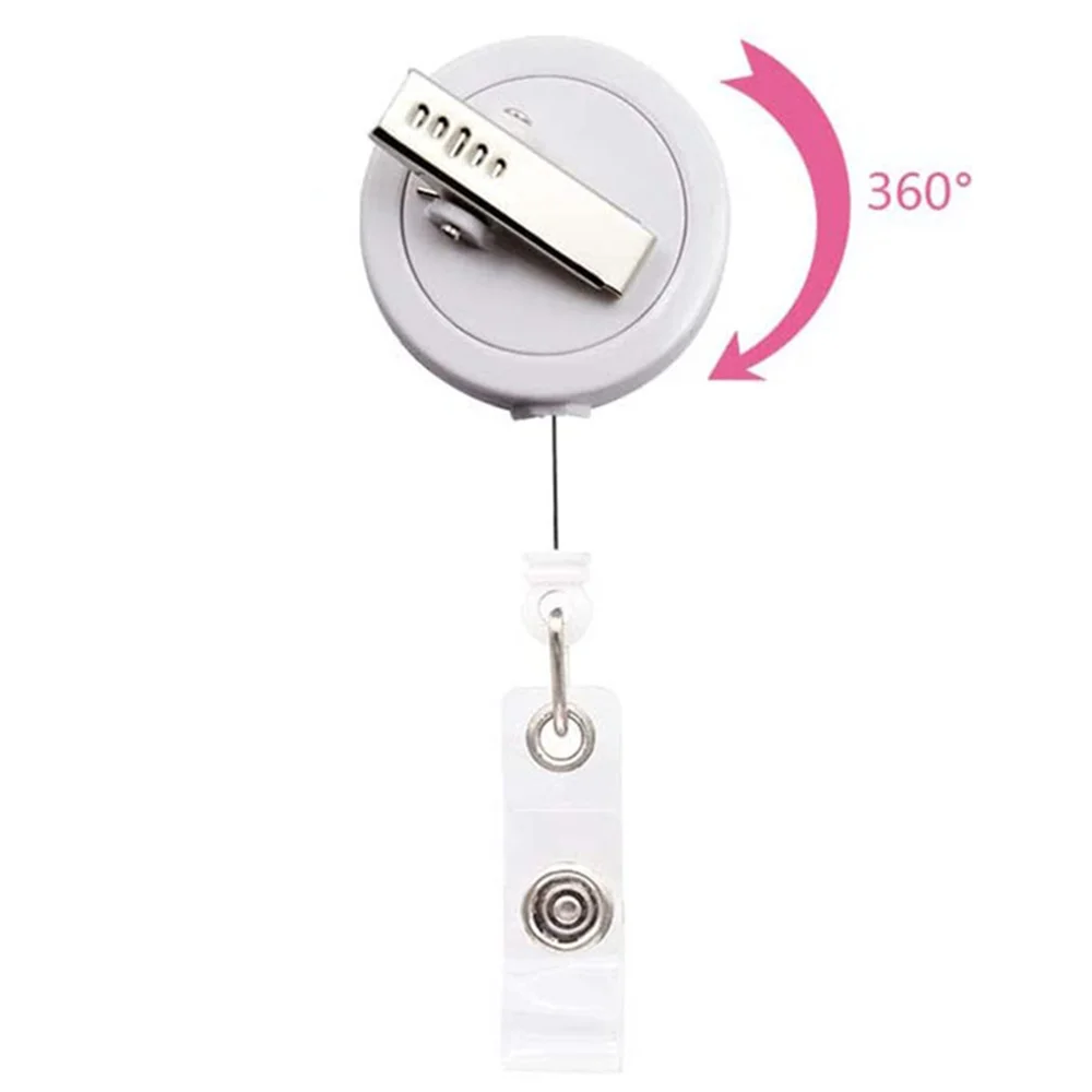 Rotating Clip Business Card ID Card Work Card Card Holder Clip Name Card Holder Nurse Doctor Retractable Badge ID Badge Holder