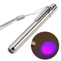 UV LED Flashlight 395nm 365nm Ultraviolet Light Mini Flash Light uv Lanterna Portable LED Lamp For Cash Medical Product Detector