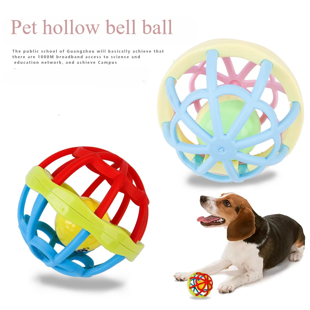 Cats Dogs Grind Their Teeth Bite Resistant Fun To Play Relieve Boredom Universal Hollow Out Sound Bell Ball Pet Toys Supplies