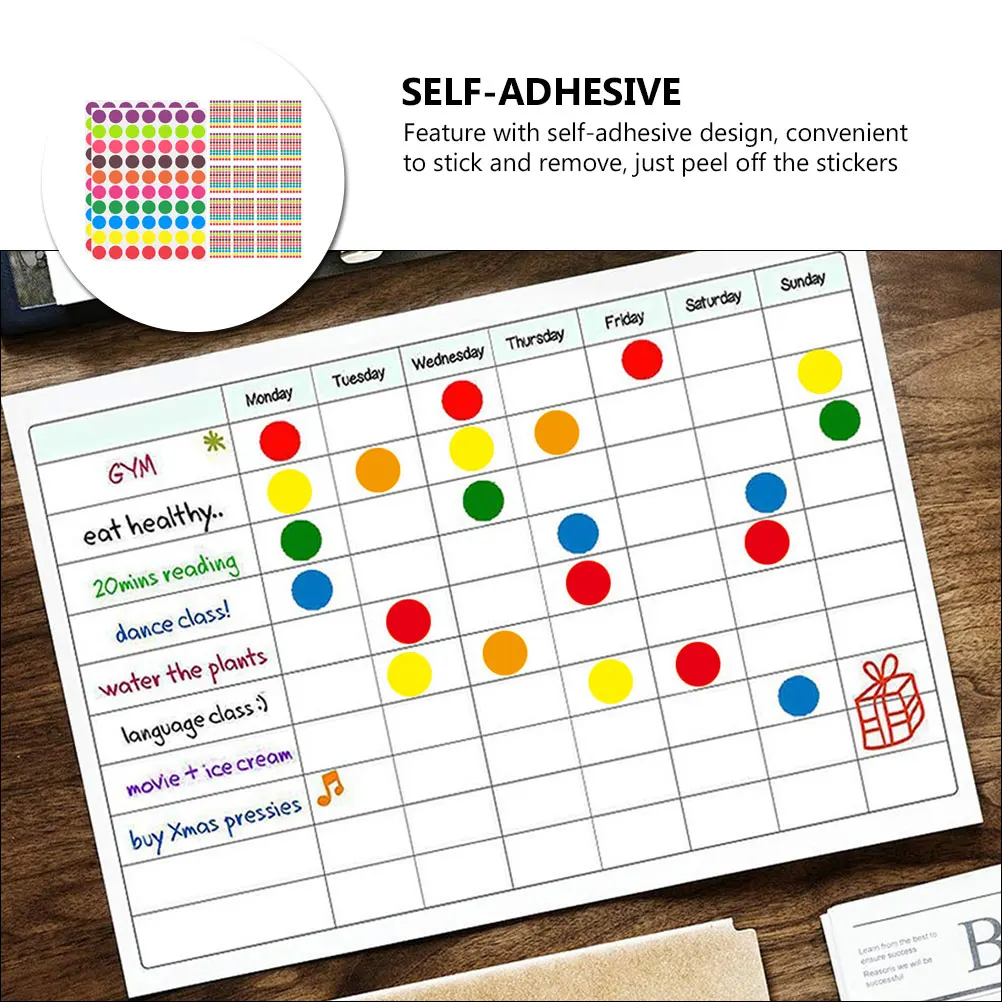 Étiquettes autocollantes rondes à points colorés, 1400 pièces, pour la codage des couleurs, organisant les fichiers, pots, bouteilles, bureau, usage domestique
