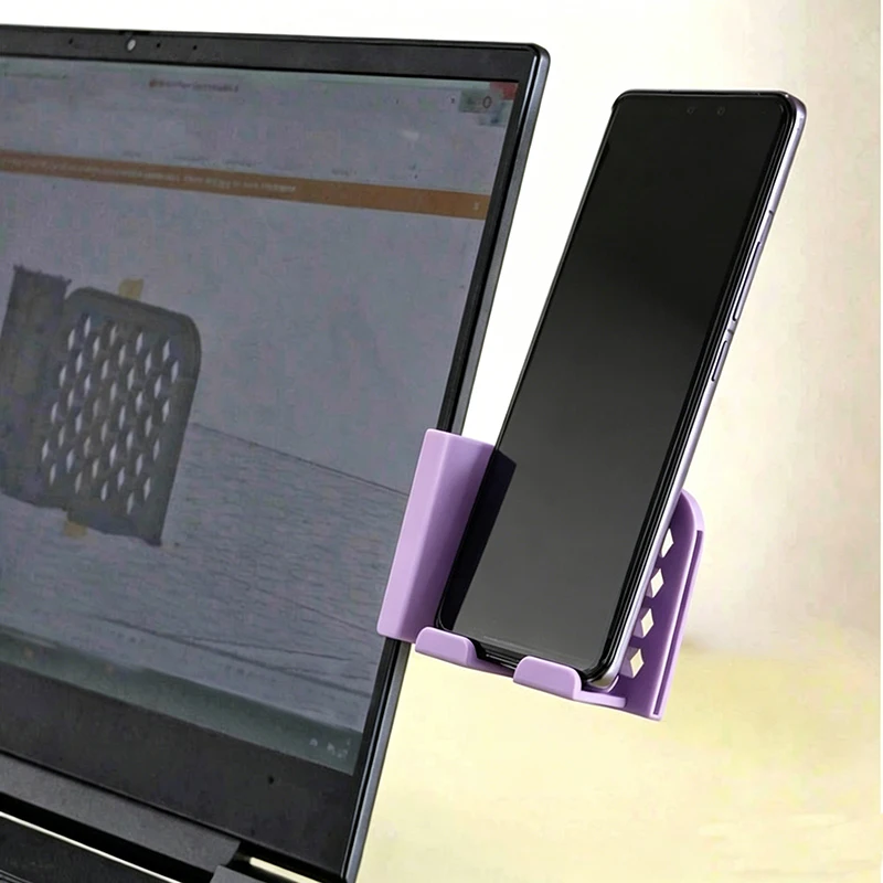 

Monitor Phone Stand, Suitable for Company Computer Screens and Laptops, Attaches to the Side of the Computer Screen, Helps You Better Work, Convenient, Portable, and Compact Phone Stand