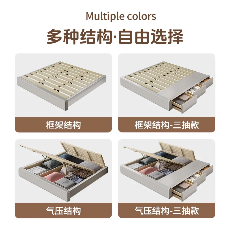 Leather art double 1.8x2m household bedroom 1.5 multi-functional storage bed