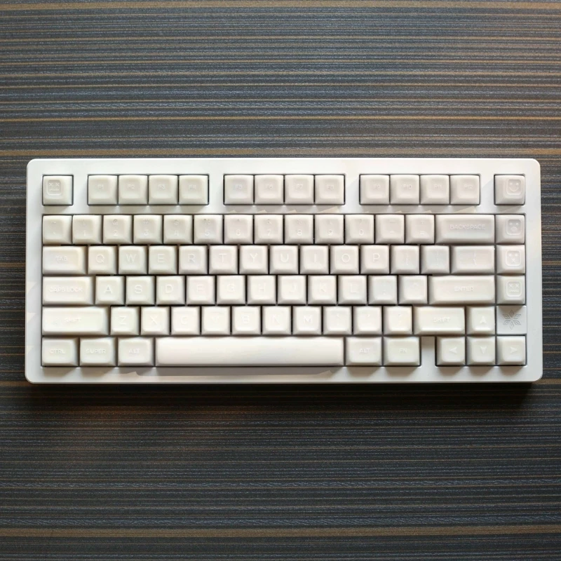 142PCS Double Shot Keycaps Thick PBT Two-color Injections White Like Theme For 61/68/87/96/104 Mechanical Keyboards