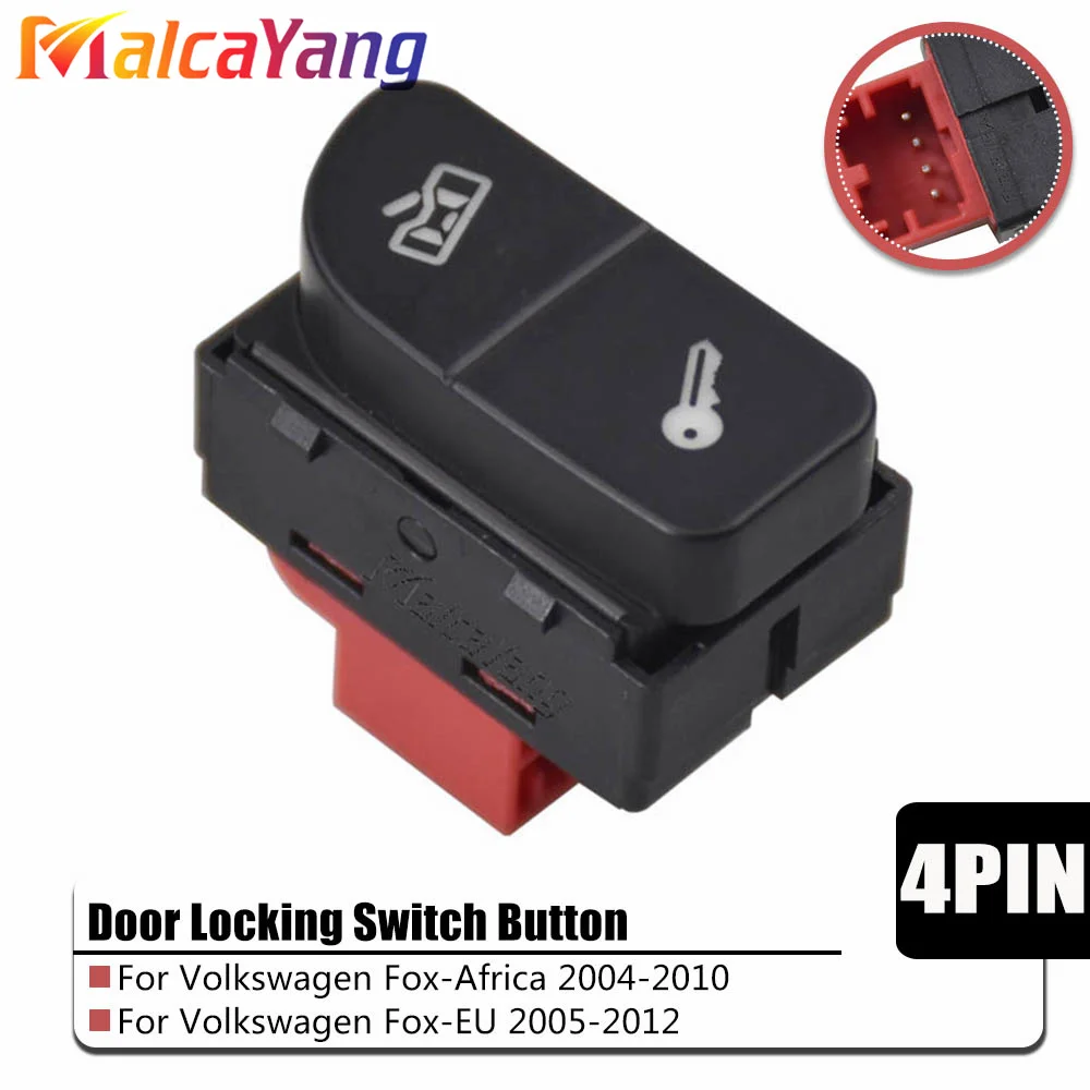 New Front Left Central Door Locking Switch Button For VW Fox 2004 2005 2006 2007 2008 2009 2010 5Z0962125 5Z0 962 125
