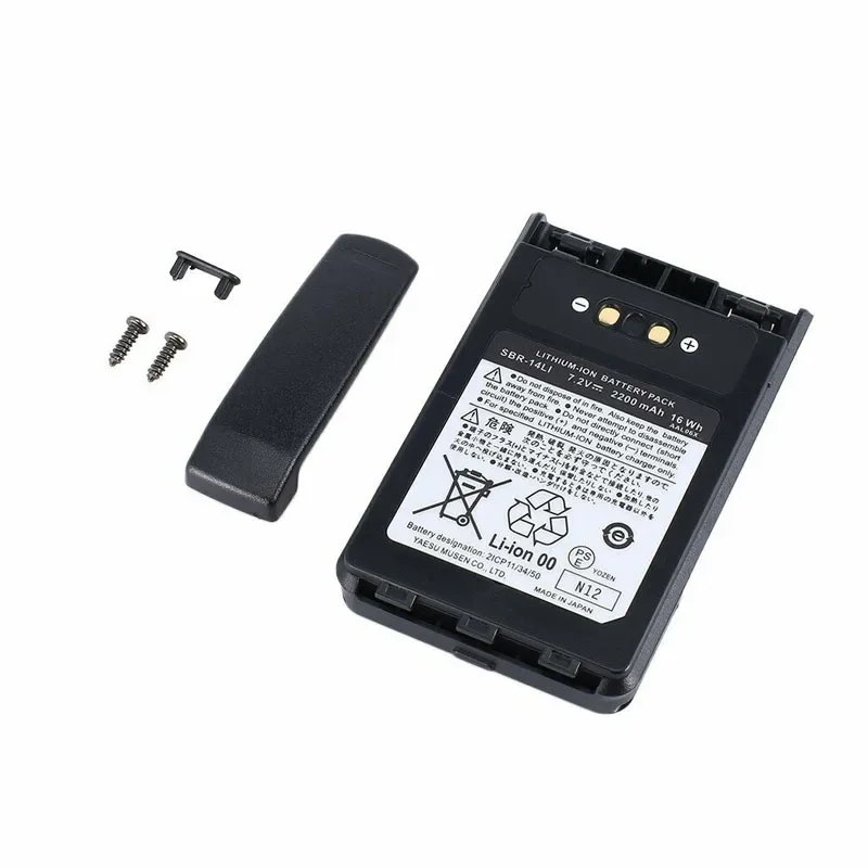 

7.2V 2200mAh SBR-14LI Walkie Talkie Battery w/ Belt Clip For Yaesu VX-8R VX-8DR VX-8GR FT-1DR FT1XD FT-2DR FT3R FT3DR FNB-102LI