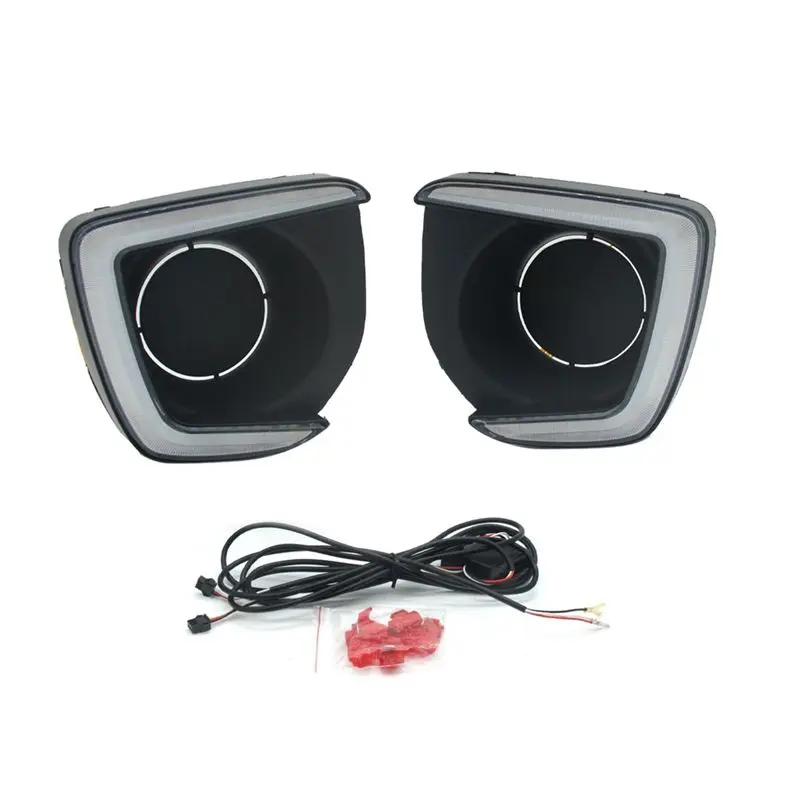 

LED Daytime Running Lights For Jimny 2012-2018 DRL Turn Signal Fog Lamps, White+Yellow+Blue Light