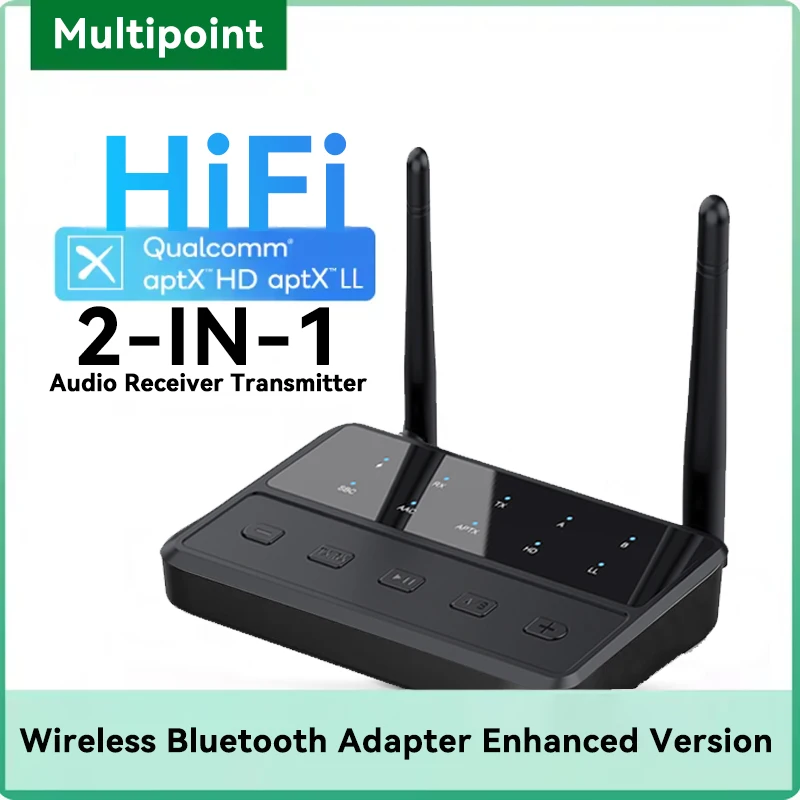 

НОВЫЙ 2в1 Bluetooth 5.4 передатчик приемник aptX-Adaptive/HD/LL многоточечный HiFi стерео беспроводной аудиоадаптер 3,5 мм AUX RCA для ТВ ПК наушников Главная