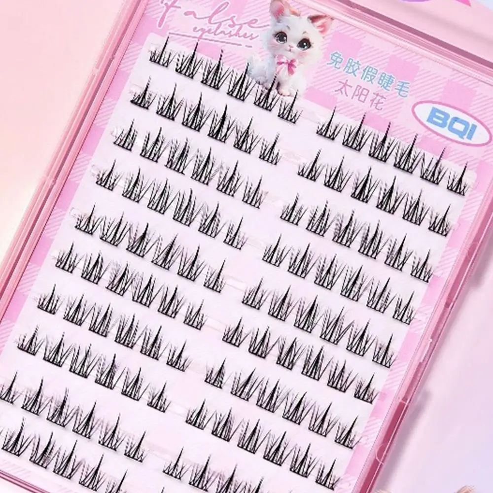 ขนตาปลอม 10 แถว ต่อขนตาแบบธรรมชาติ ขนตายาว หนา แบ่งเป็นช่อ ใช้ได้ทุกวัน แต่งหน้า ขนตาปลอม DIY แบบช่อ