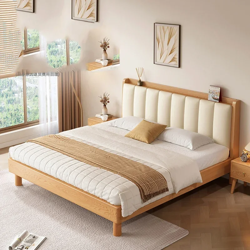 Pop Beauty European Bed Double Modern Bedroom Luxury Storage Floor Bed Wooden Sleeping Princess Camas De Casal Trendy Furniture
