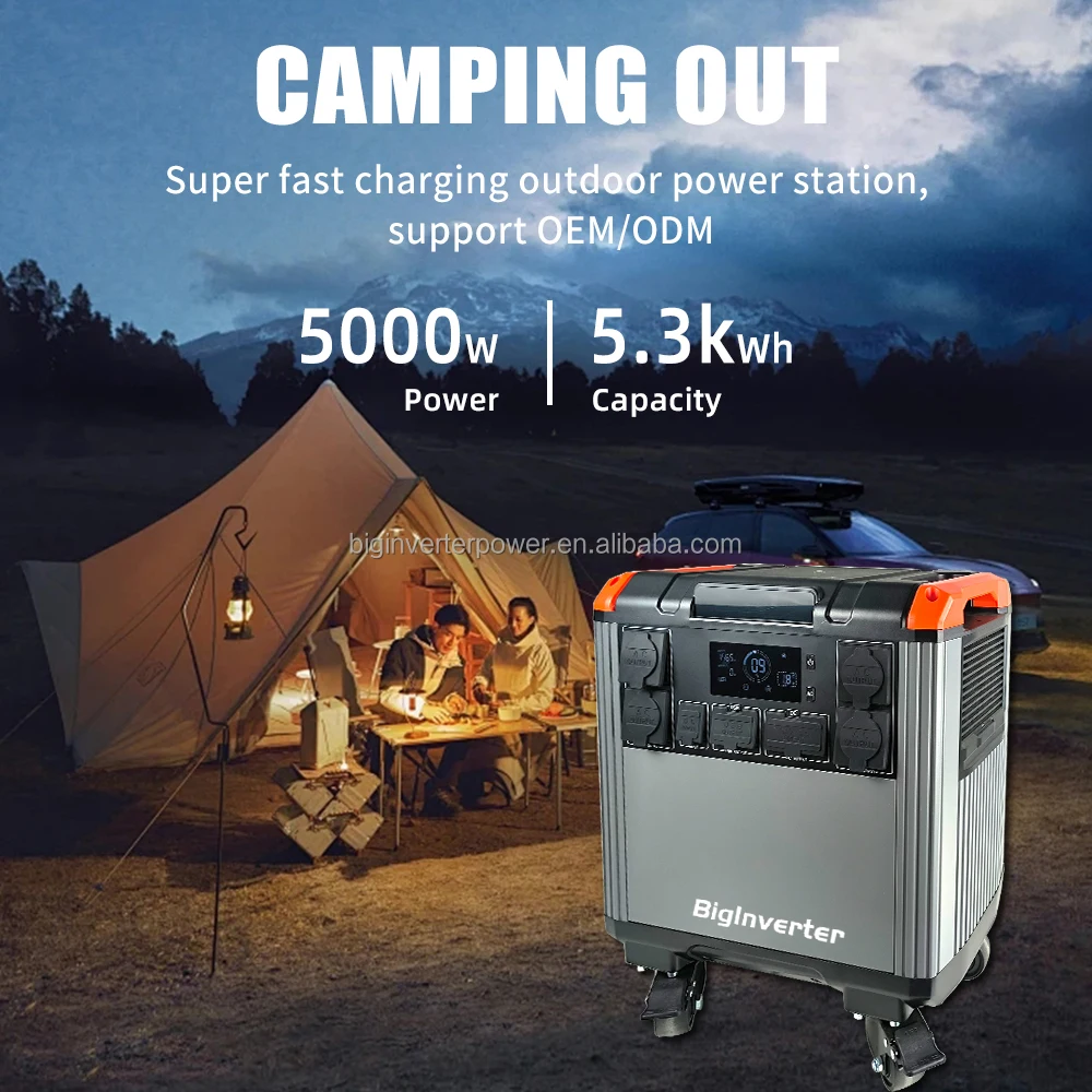 5000W Solar Generator 5000Wh LiFePO4 Portable Power Station With Solar Panel Free Shipping view 3