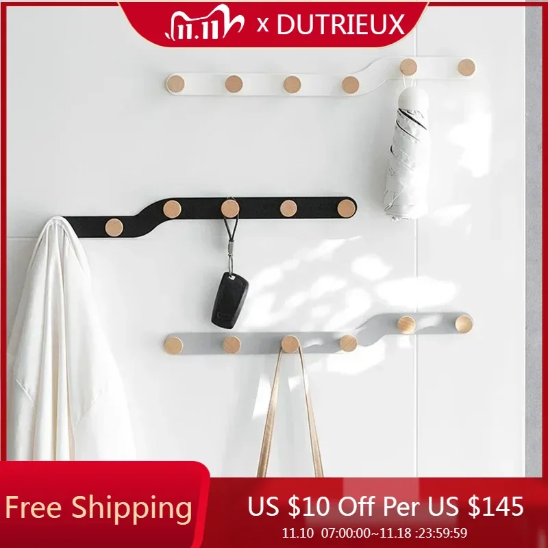 

Modern Bedroom Clothing Rack Hanger Living Room Wall Mount Clothes Rack Wardrope Shelves Perchero Pared House Accessories