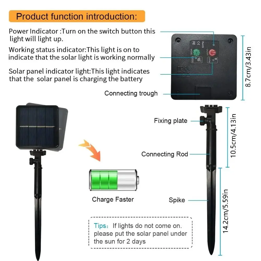 200 LEDs Solar String Lights IP65 Waterproof 8 Lighting Modes Outdoor Garden Lights 22M Length Crystal Globe Design
