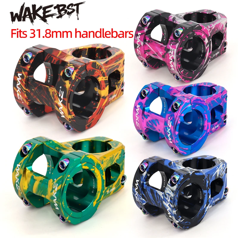 AliExpress wake Wake MTB Power Stem Road Bike Mountain Bicycle Bridge Short Power 31.8*28.6*35mm Road Handlebar Table Stem Riser Cycling