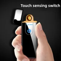 USB Charging Lighter Tungsten Wire Lighter Windproof Touch Cigarette Electric Lighter Men's Gift Portable Cigarette Accessories