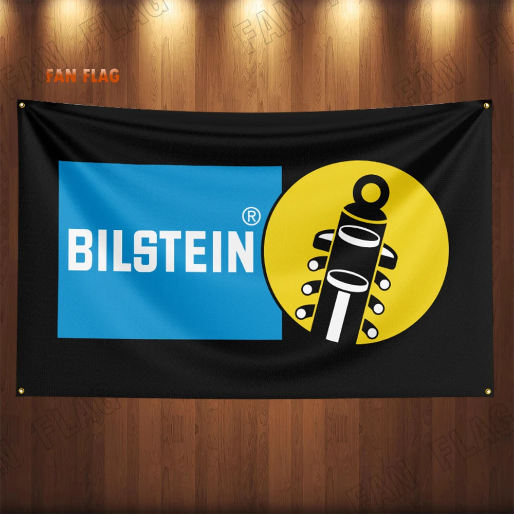 3x5Ft Bilsteins Auto Parts Flag Car Truck Parts Accessories Banner Garage Outdoor Decoration Tapestry Poster