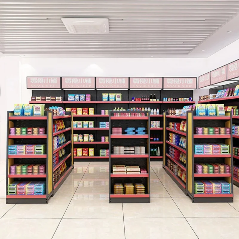 custom.Equipment Rack Shelving Gondola Metal Display Grocery Store Non Used Shopping Supermarket Shelves Rack