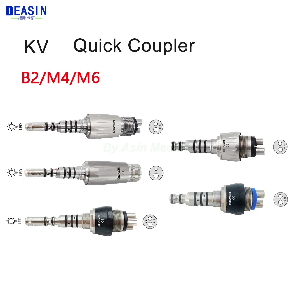 Dental High Speed LED Handpiece Quick Coupling  Coupler Connector for KAVO 6 holes/4Hole Air Turbine Handpiece