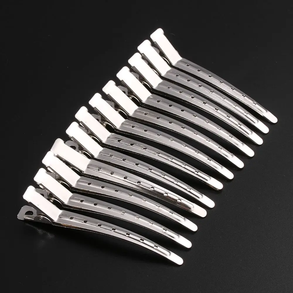 12PCS Hairdressing Tools Styling Sectioning Clamp Fixed hair clip Duck Mouth Wavy curls Hair Clip