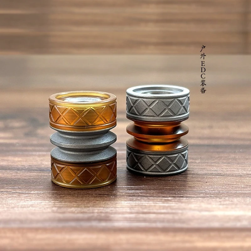 Titanium Alloy PEI Roman Column EDC Paracord Bead Pendant for Flashlight Slingshot Push Card DIY Lanyard Charm