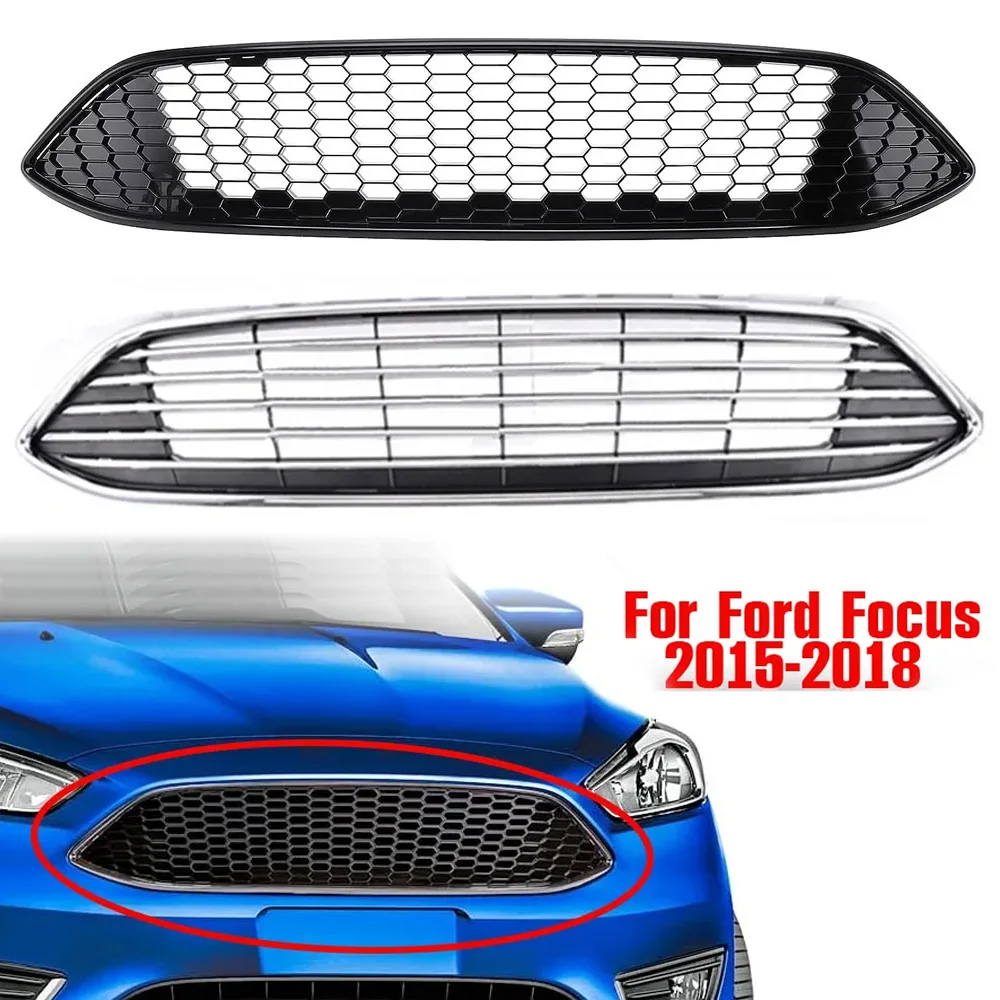 

Car Hex Mesh Grills ABS Front Bumper Centre Upper Grille Car Honeycomb Grilles Fit For Ford Focus 2015 2016 2017 2018 Auto Parts