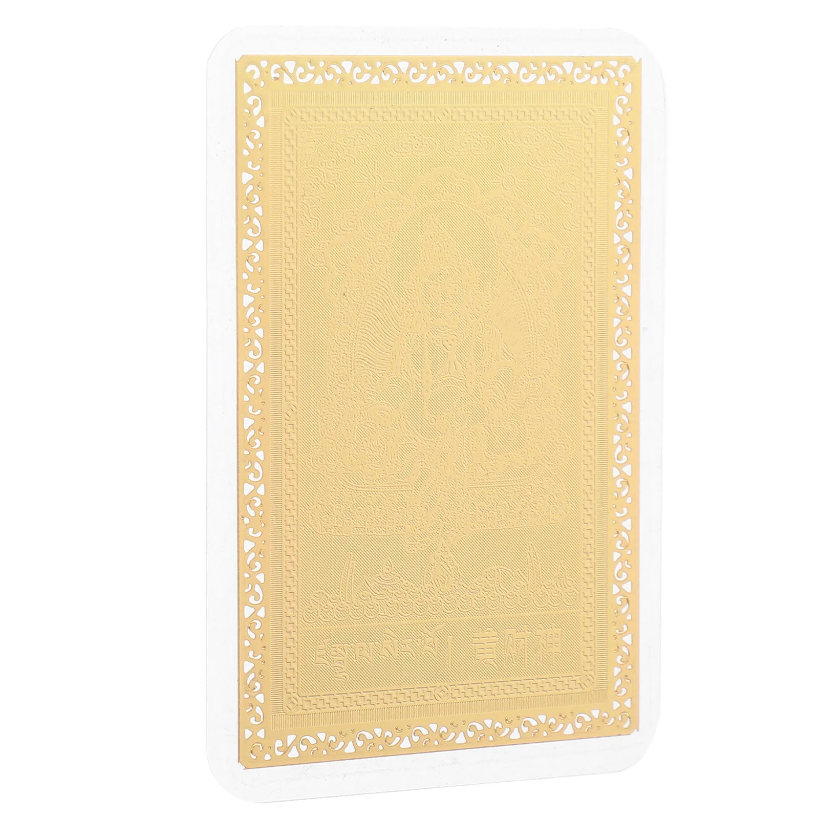 Authentic Tibetan Wealth God Zakiram Manjushri Sacred Amulet Card Aluminum Magnesium Alloy Lightweight Portable Fortune Symbol