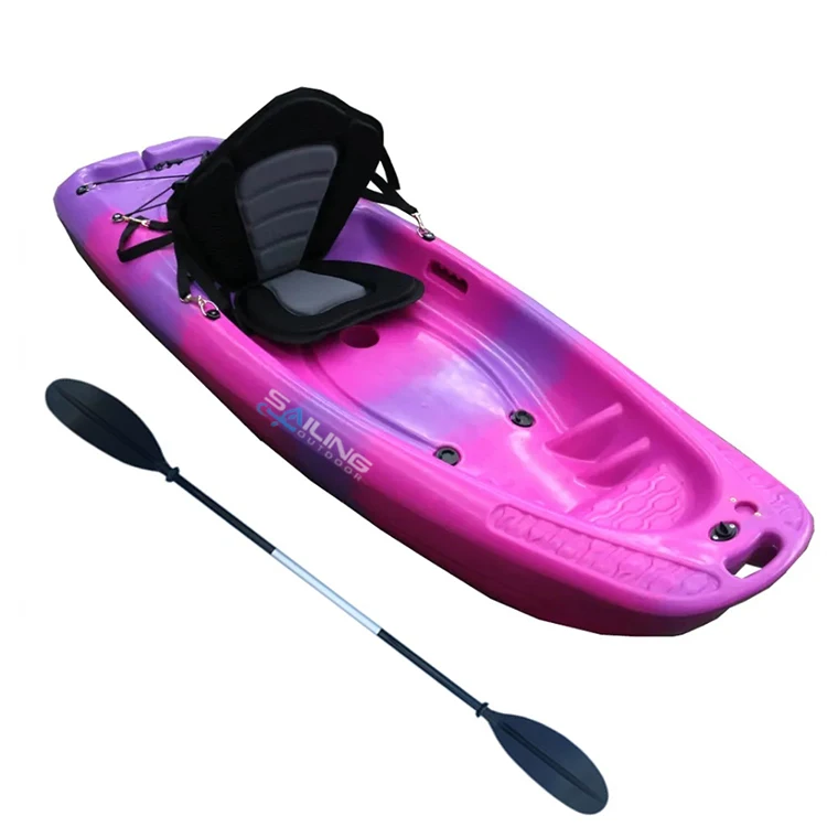 Single Small Plastic Canoe Boat Sit On Top Kids Kayak de Pesca Cheap Pri For Sale