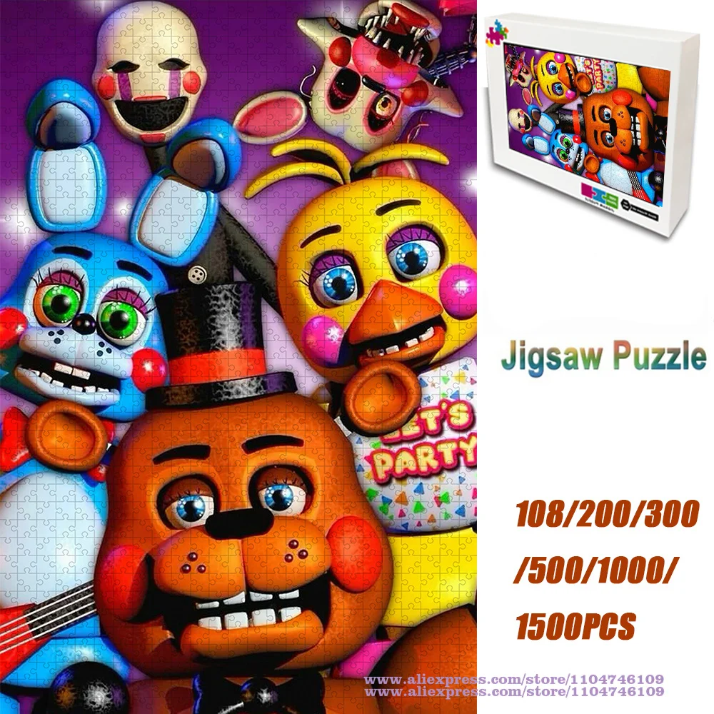 

Five Nights At Freddy's Puzzle Jigsaw 108/200/300/500/1000/1500Pcs Intelligence Puzzles for Kids Christmas New Year Gift