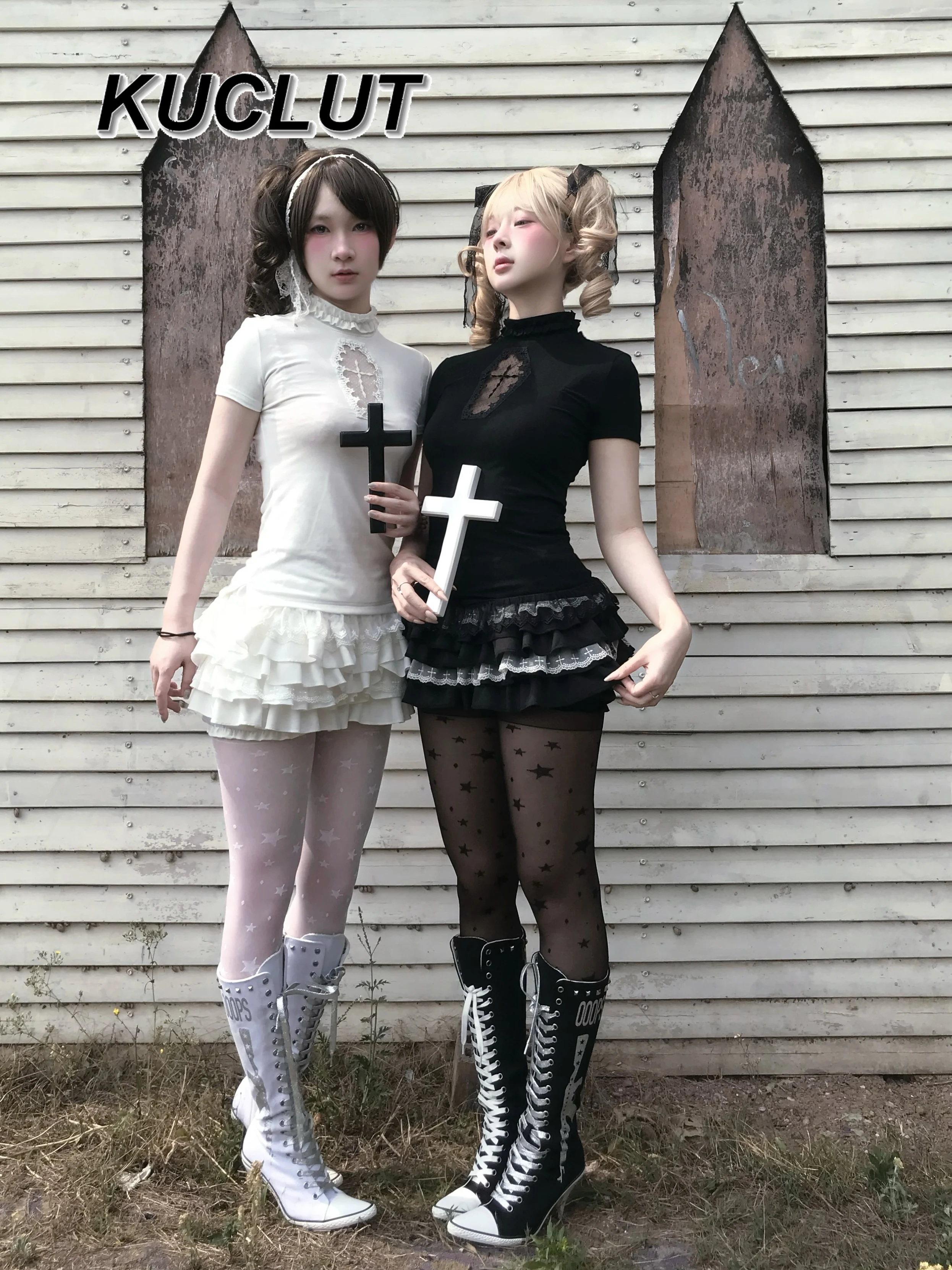 고스 Y2K 스타일 홀터넥 여성 캐주얼 티셔츠 서브컬쳐 패션 여름 여성용 탑 캐주얼 티셔츠 단색 빈티지 티셔츠