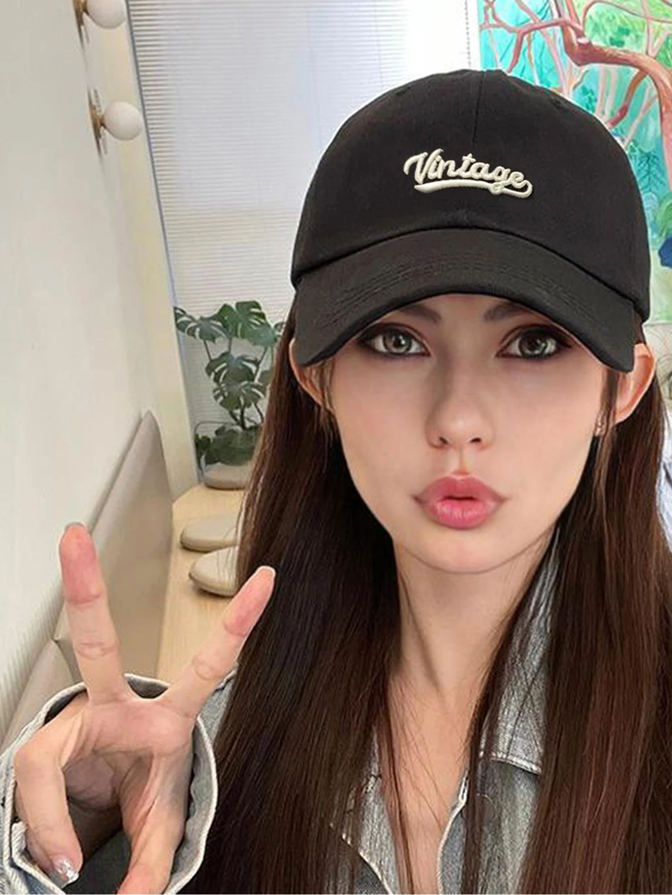 

1 Повседневная бейсбольная Кепка с вышивкой, Регулируемый легкий Откидной Воротник и изогнутые поля унисекс