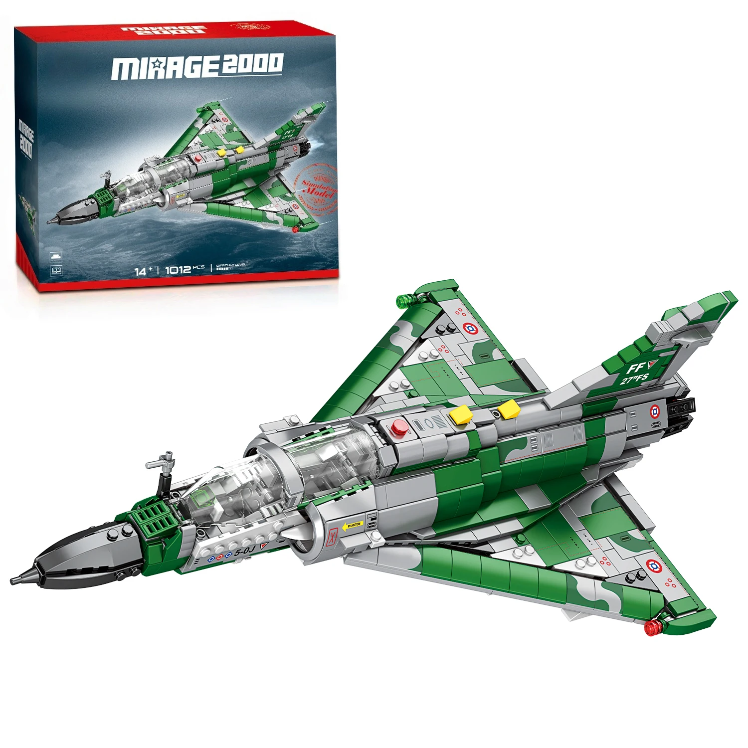 Tecnico Francia Mirage 2000 Supersonic Fighter Aereo Building Blocks Modello Kit Militare WW2 Aereo Regalo FAI DA TE Per I Ragazzi Bambini