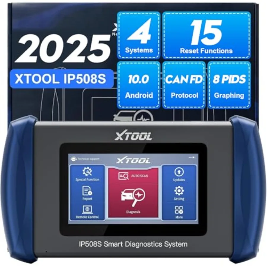 

OBD2 Scanner Diagnostic Tool XTOOL IP508S: Advanced Code Reader for Cars and Trucks with 15 Resets Crank Sensor Relearn ABS Ble