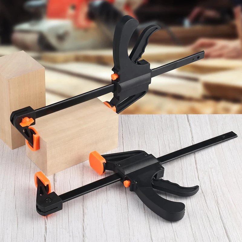 Woodworking, Trigger Quick Grip F Clamps, One Handed Ratchet Wood Working Clamps, Bar Woodworking Clamps for Crafts Wood Gluing