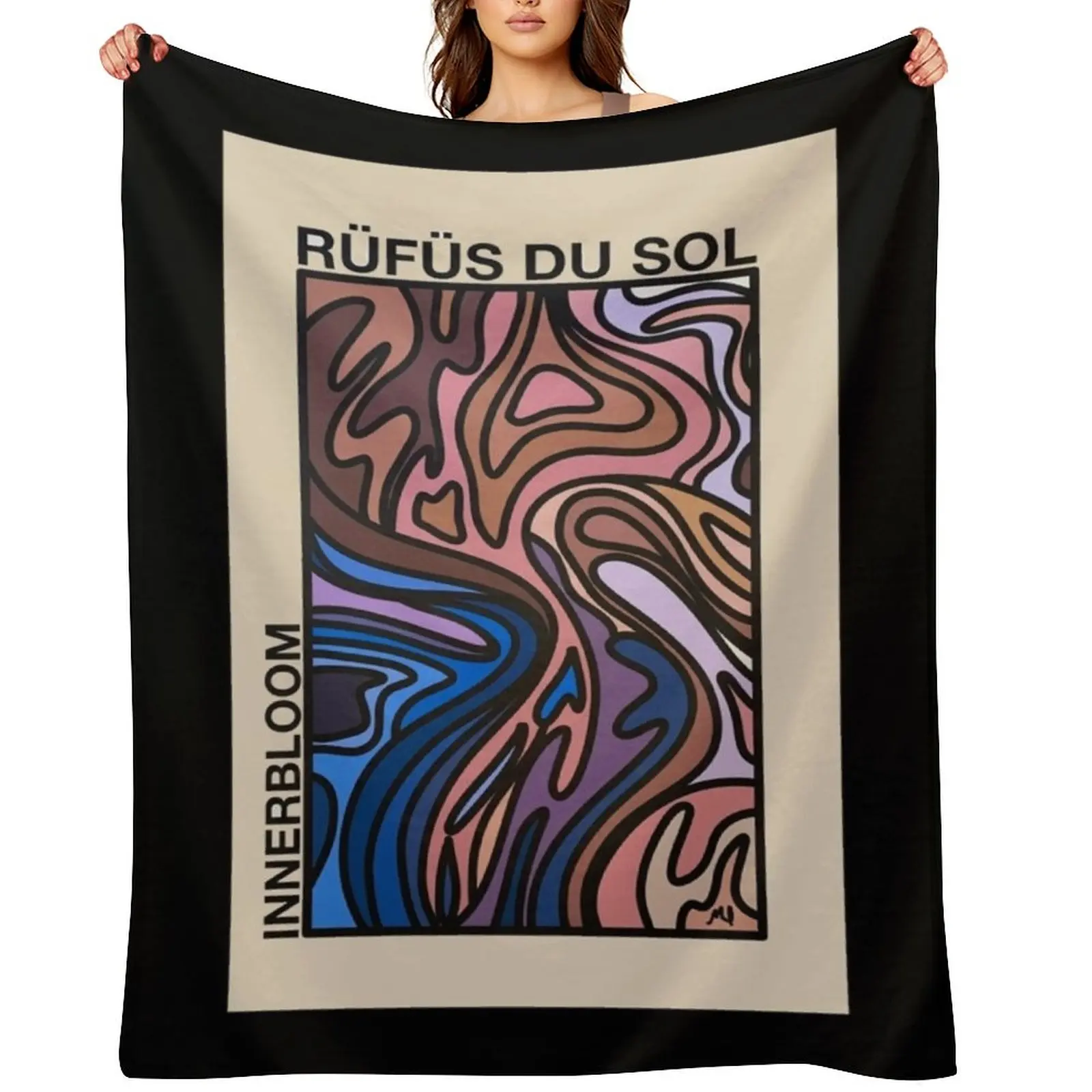 

Rufus - Album Innerbloom Poster . classique Throw Blanket Loose halloween Cute Moving Blankets