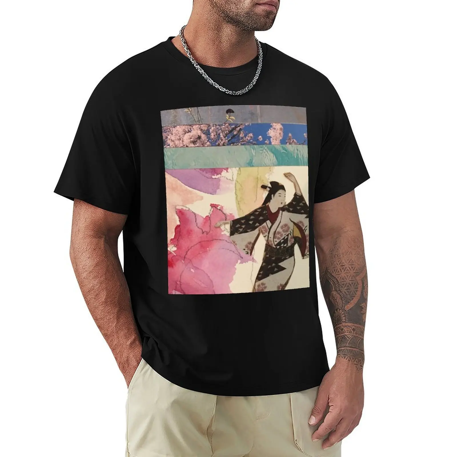 

Dancing Geisha T-Shirt vintage anime shirt plus sizes custom t shirt mens designer t shirt
