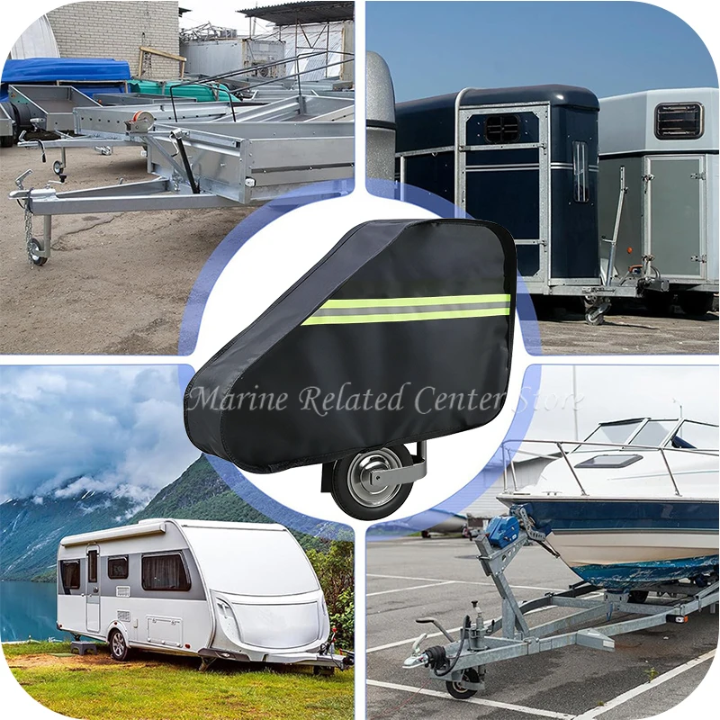 420D Oxford Fabric Universal Caravans Trailer Towing Hitch Cover Waterproof Dustproof CamperCoupling Lock Tongue Cover