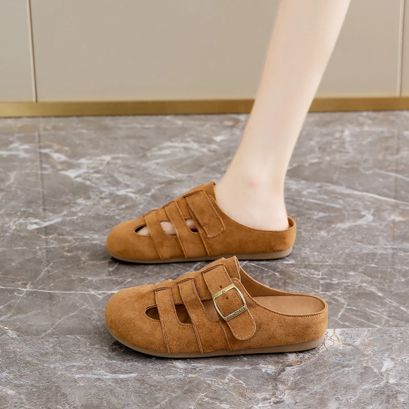 صنادل نسائية مصمم حذاء كاجوال الصيف جوفاء المنسوجة عظم السمك الأحذية الرومانية 2025 أحذية Birken الجديدة الصنادل الأكثر مبيعا