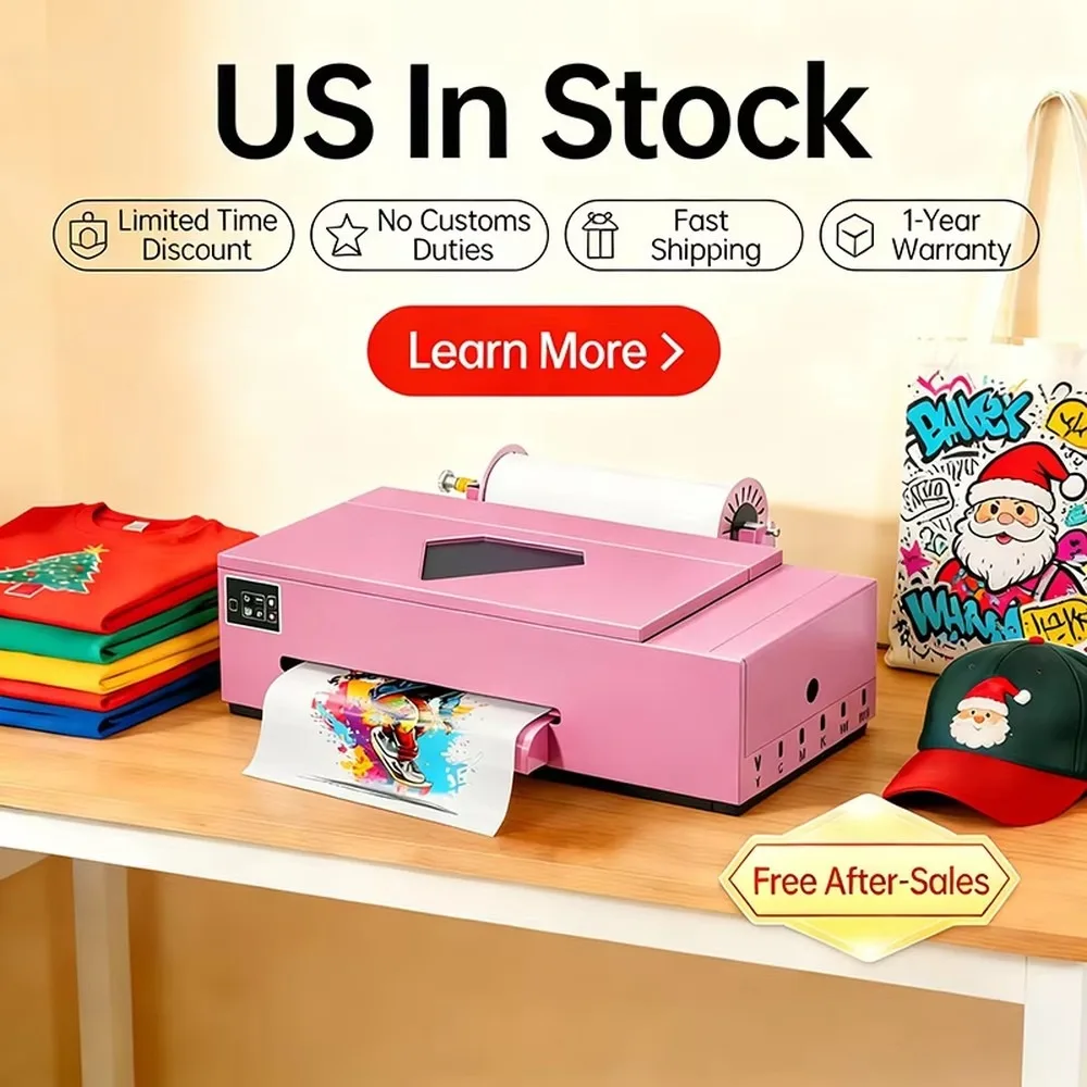 A3 DTF Printer with XP600 Printhead Direct to Film T-Shirt Printing Machine US Local Stock Fast Delivery DIY Custom