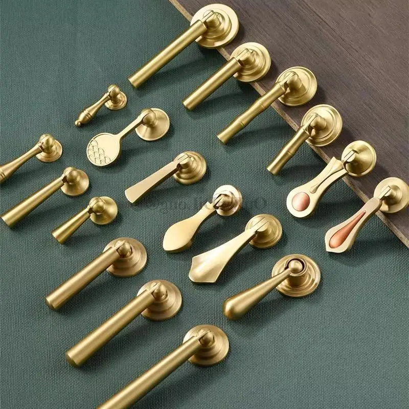 Brand New 4PCS Solid Pure Brass Pendant Furniture Handles Drawer Pulls Cupboard Wardrobe Kitchen Dresser TV Cabinet Pulls Knobs