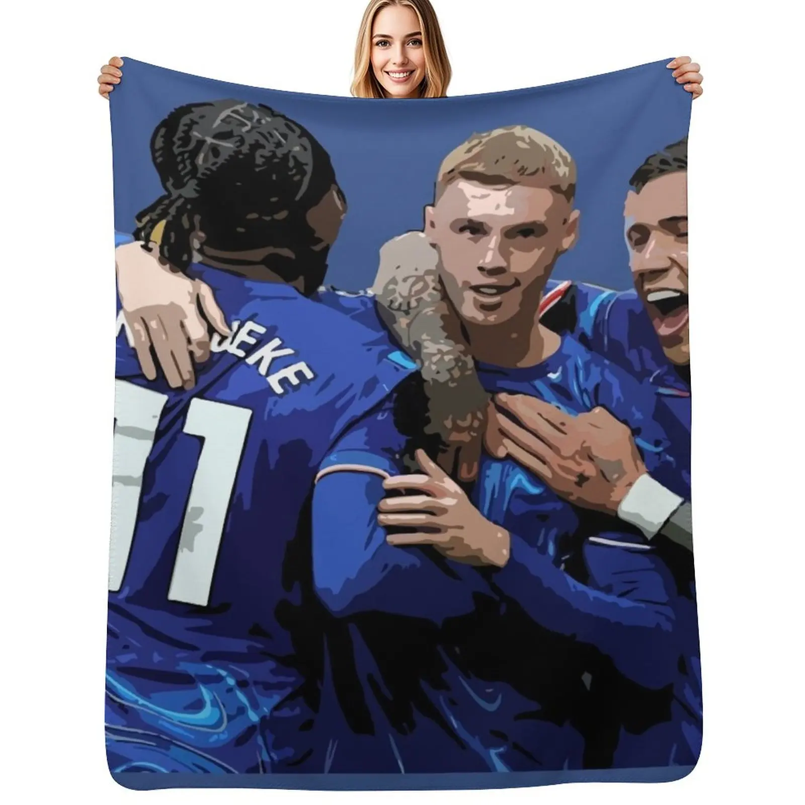 

Noni Madueke & Cole Palmer & Enzo Fernandez Throw Blanket Extra Large Throw Designers Blankets For Sofas Bed Blankets