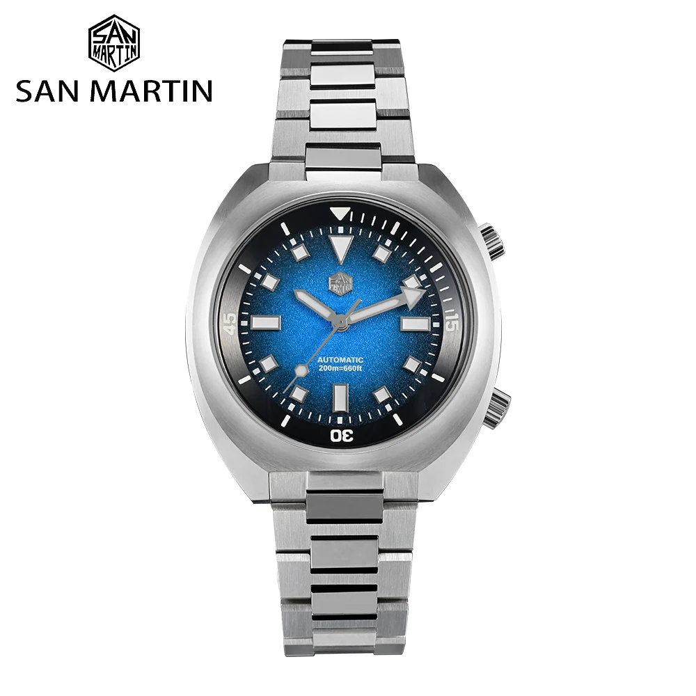 

San Martin 42mm Men Diver Watch YN55 Stainless Steel Automatic Mechanical Diving Compressor Watches Waterproof 20bar SN0066