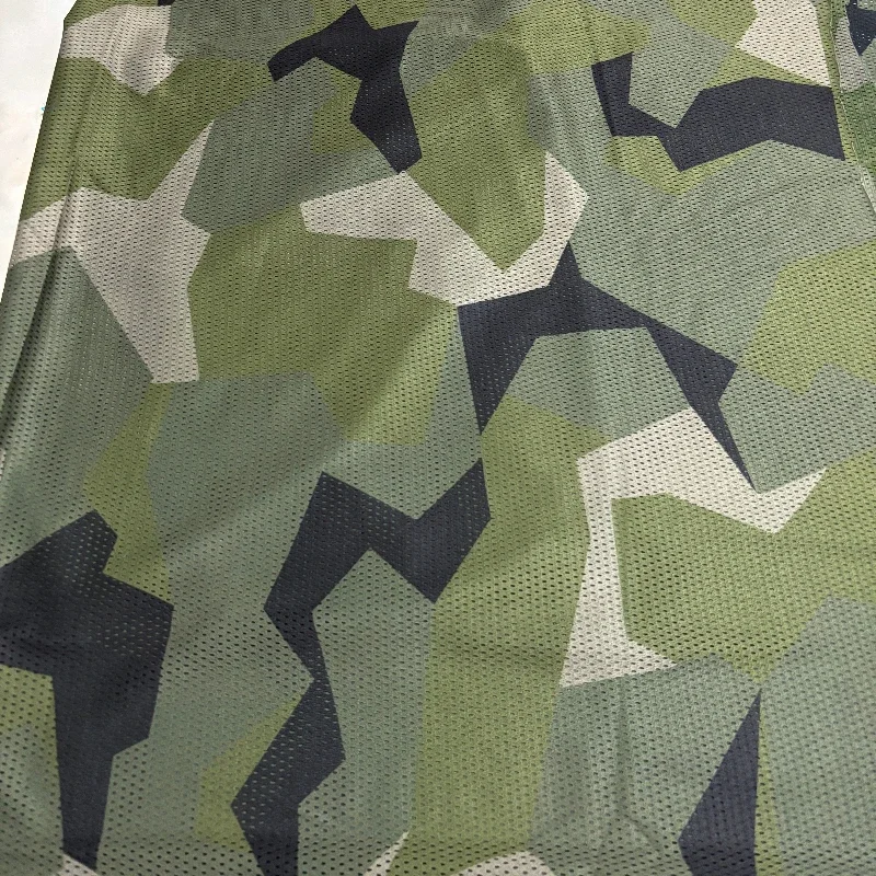 Lightweight M90 Mesh Fabric Swedish Geometric Camouflage Cloth for DIY Mask Scarf Helmet Cover Wear-resistant